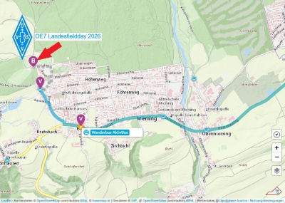 Anreise OE7 Landesfieldday 2026 (c) OpenStreetMap Anreise OE7 Landesfieldday 2026 (c) OpenStreetMap
